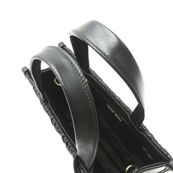 Miu Miu Matelasse Tote Bag Leather Black - Picture 8 of 9